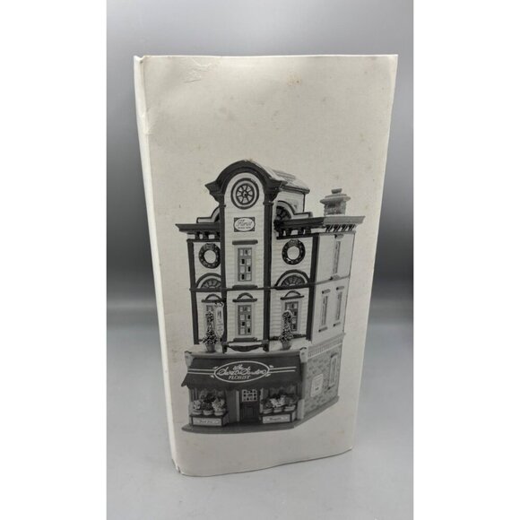 Vtg Dept 56 Ceramic Lighted Secret Gardner Florist Christmas Village - Picture 12 of 12